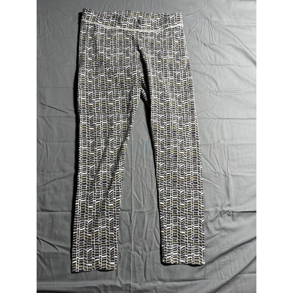 Aerie Leggings Womens Large Multi Chevron Print Good Slim Fit Activewear
